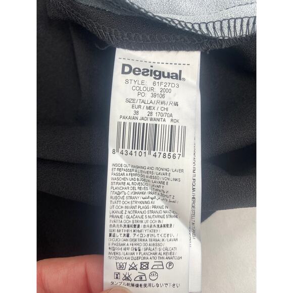 Desigual Yeila Tube Skirt With Pattern Overlayer Style 61F27D3 NEW size 38 US 4 - Picture 5 of 10